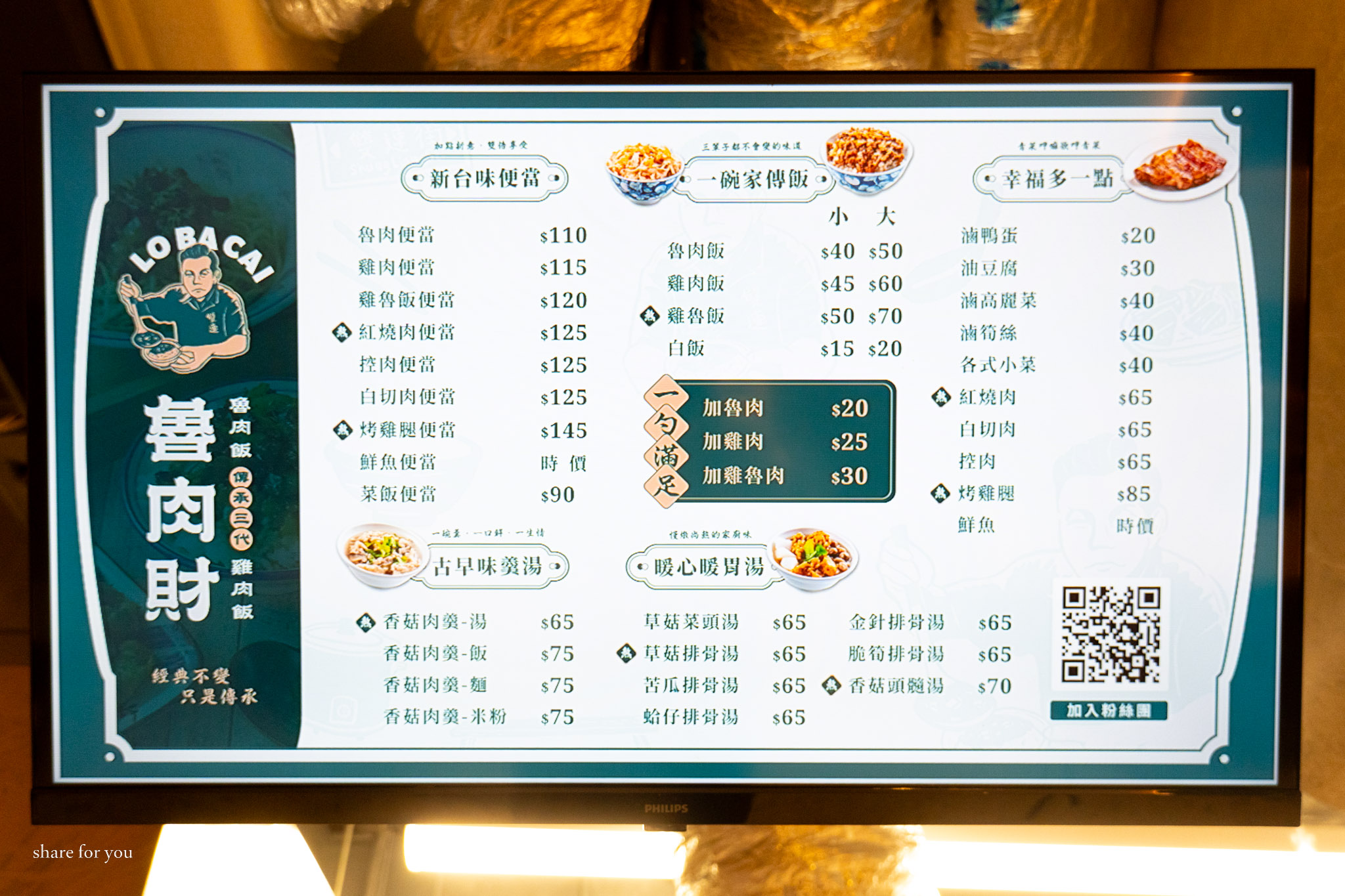 台北｜魯肉財｜台北老字號魯肉飯 從無名攤車到經典老味道